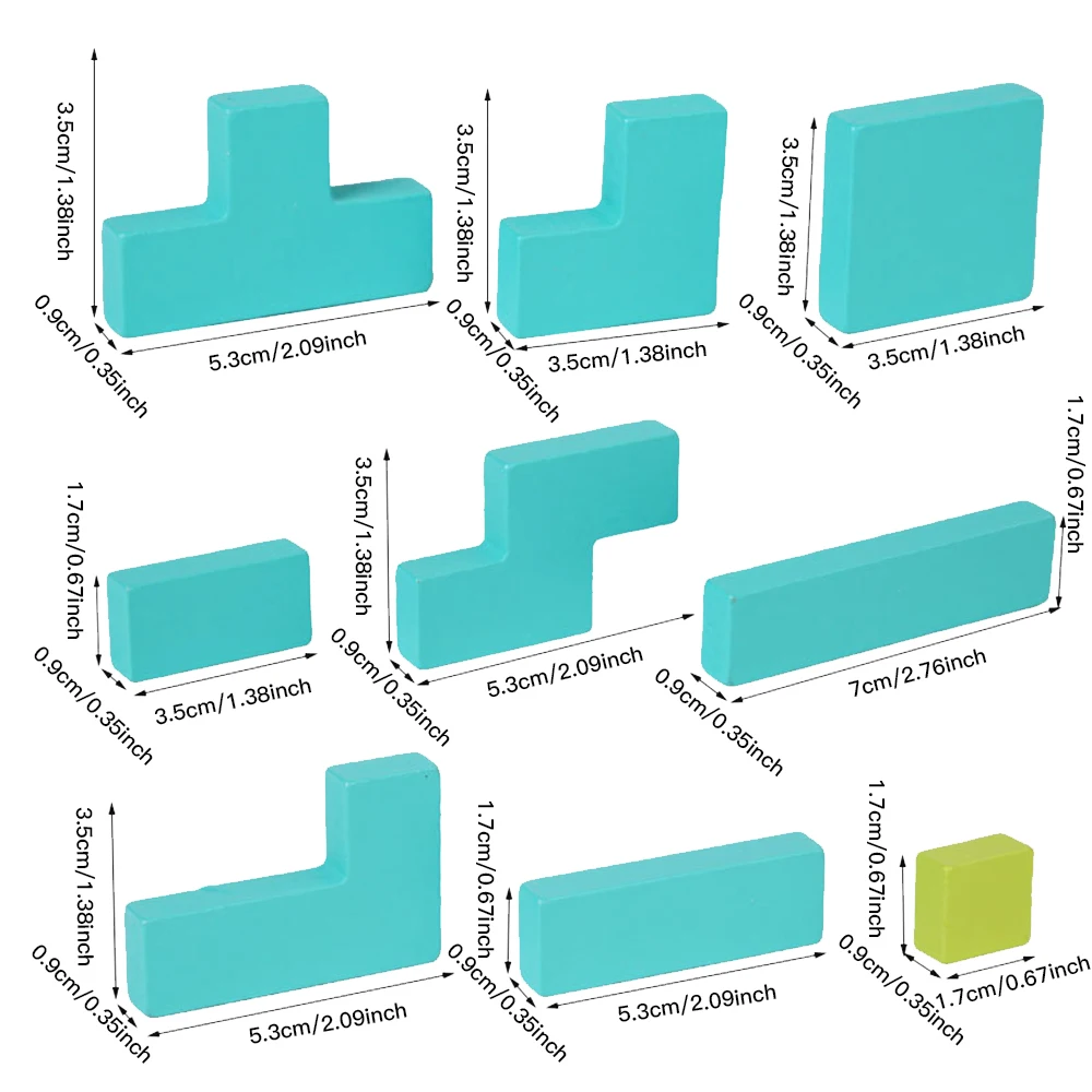 Wooden Jigsaw Puzzle Building Blocks Puzzle Toys Children's Spatial Imagination Logic Ability Edutional Solve Problems Game