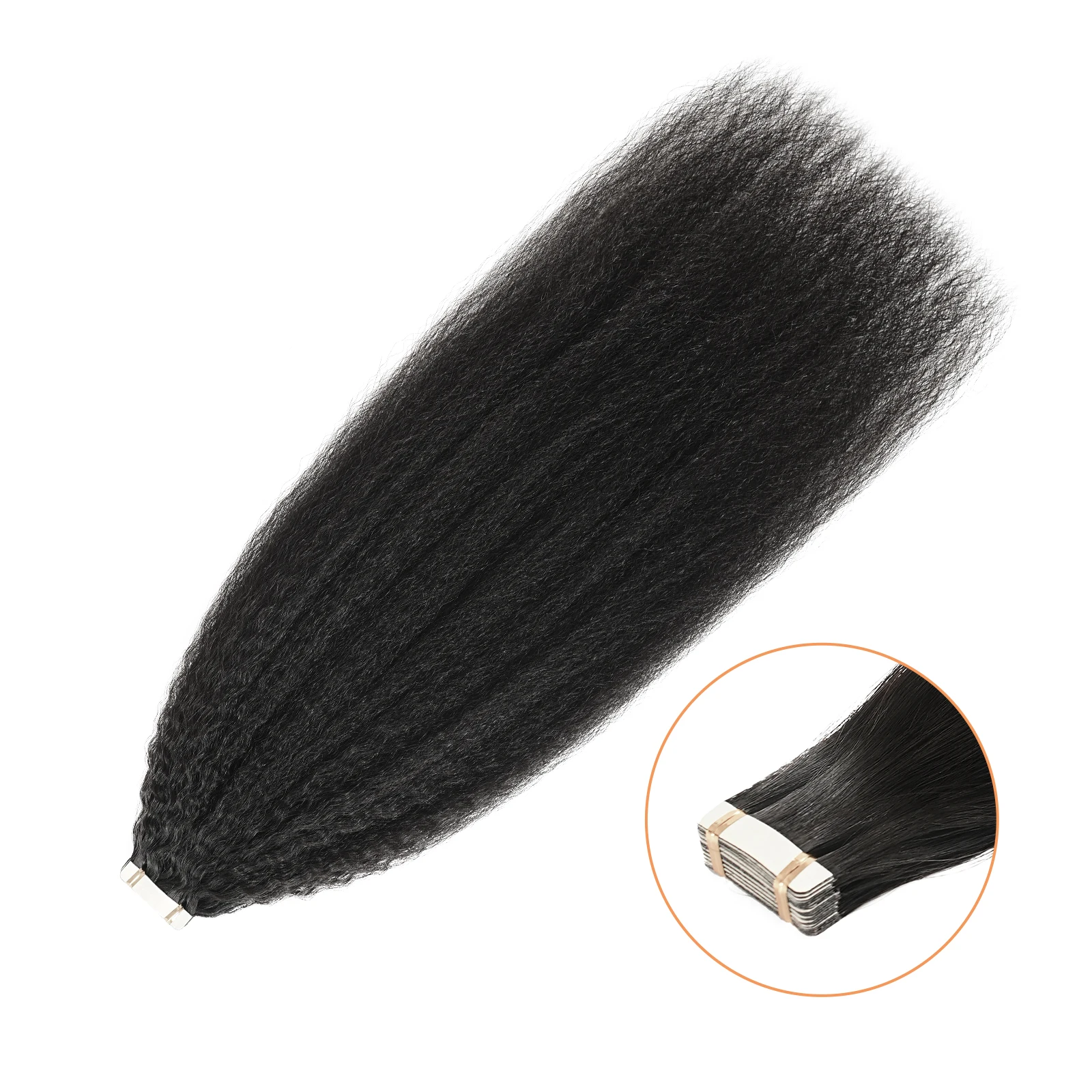 12A شريط ماء في الشعر التمديد شعر الإنسان غريب مستقيم ريمي الشعر البشري 20 قطعة شعر مستعار بشري طبيعي الشريط في التمديد #6