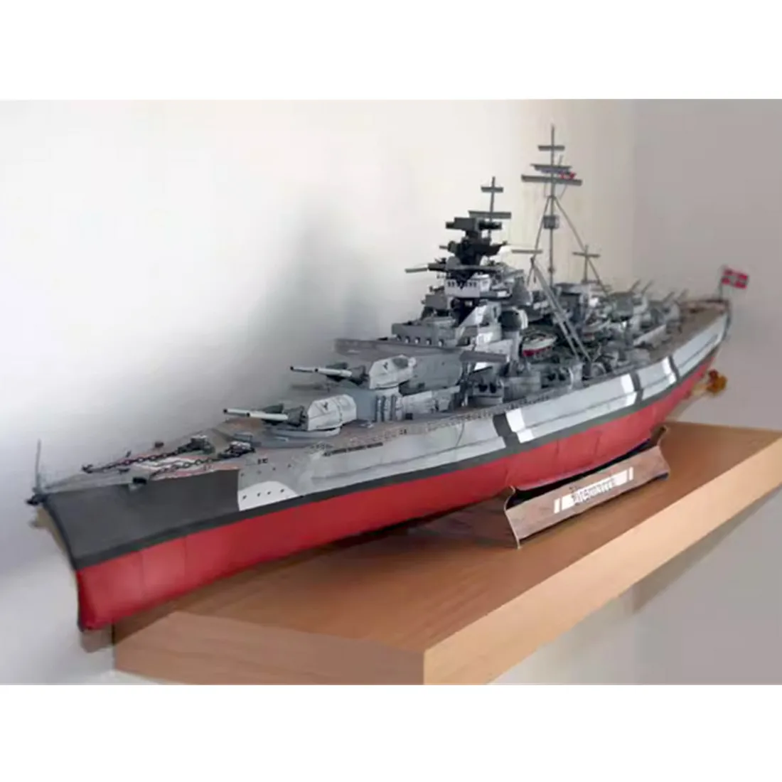 

1:200/280 Scale Handmade Bismark Battleship Model DIY Paper Military Warship Model