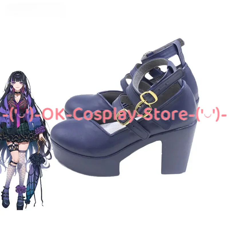 Meloco Kyoran Cosplay Shoes Halloween Carnival Boots VTuber Cosplay Prop PU Leather Shoes Custom Made