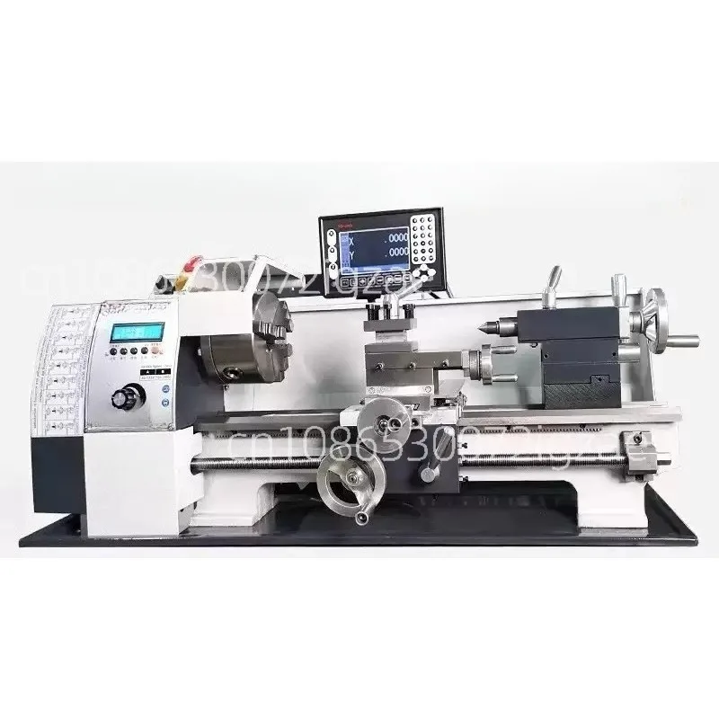 210V Mini Lathe Machine 1100W 400mm Stroke Multifunction Precision Lathe for Wood Metal Processing Home DIY Use