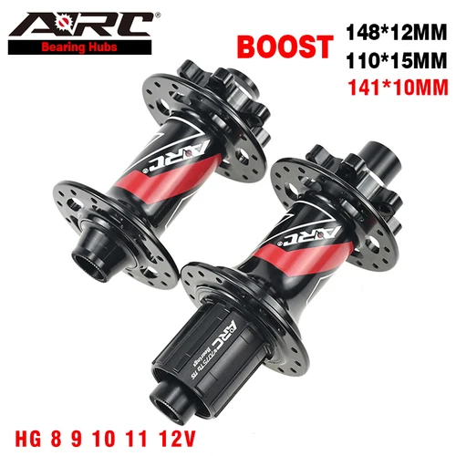ARC MT009 BOOST 6 trinquetes Hub 15x110 12x148 32 agujeros aleación de aluminio 6 rodamientos freno de disco MTB Hub para HG MS XD 8 9 10 11 12 velocidades
