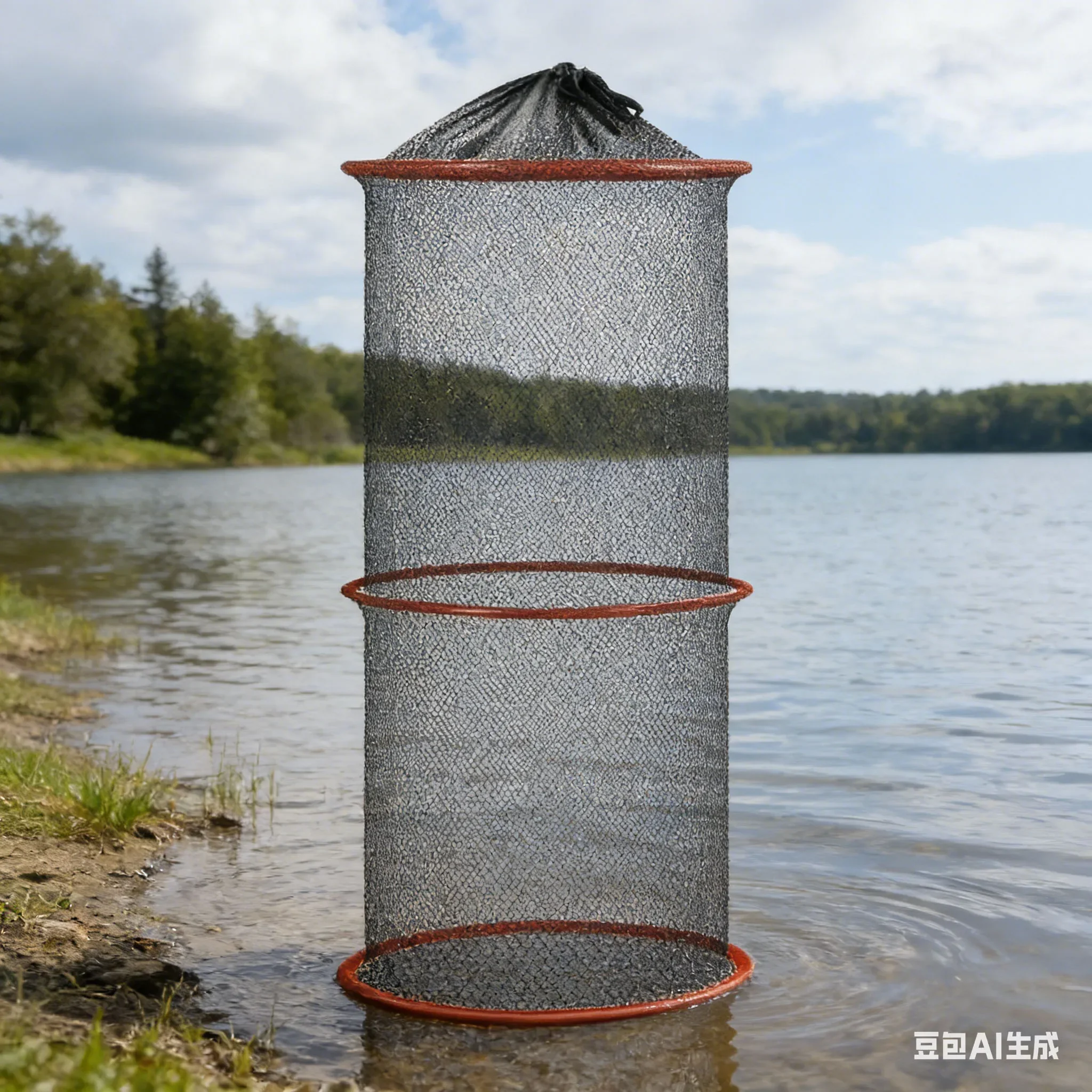 

1pc Fishing Keep Net 25x30/60/90CM Portable Foldable Protective Net For Stream Fishing Fish Minnow Trap Mesh Accessories