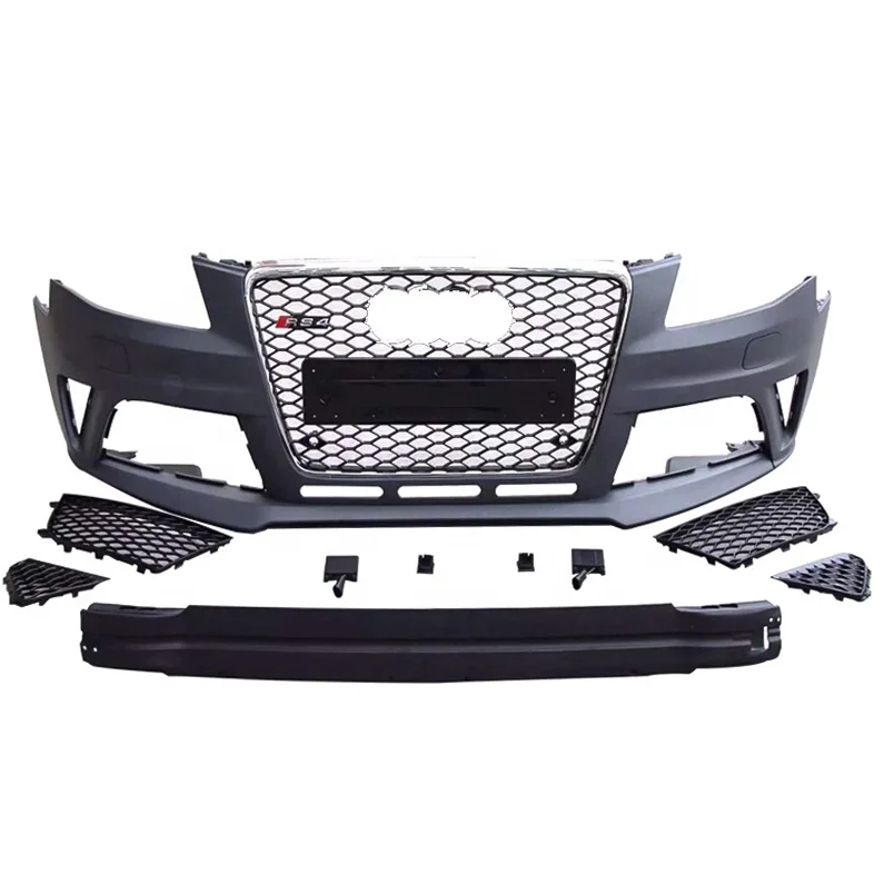 

Hot Sale Auto Parts A4 Upgrade to RS4 B8 Body Kit Front Bumper with Grille for audis RS4 Car Bodykit 2008-2012