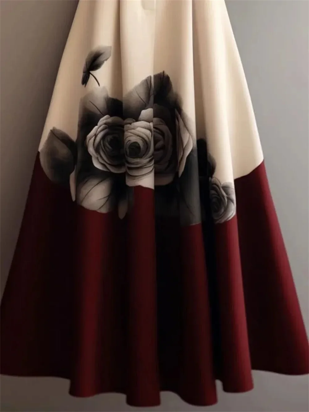 Spring Summer Plus Size Spring and Autumn National Style Long Skirt Pleated Beautiful Skirt A-line skirt  Skirts for Women Z570