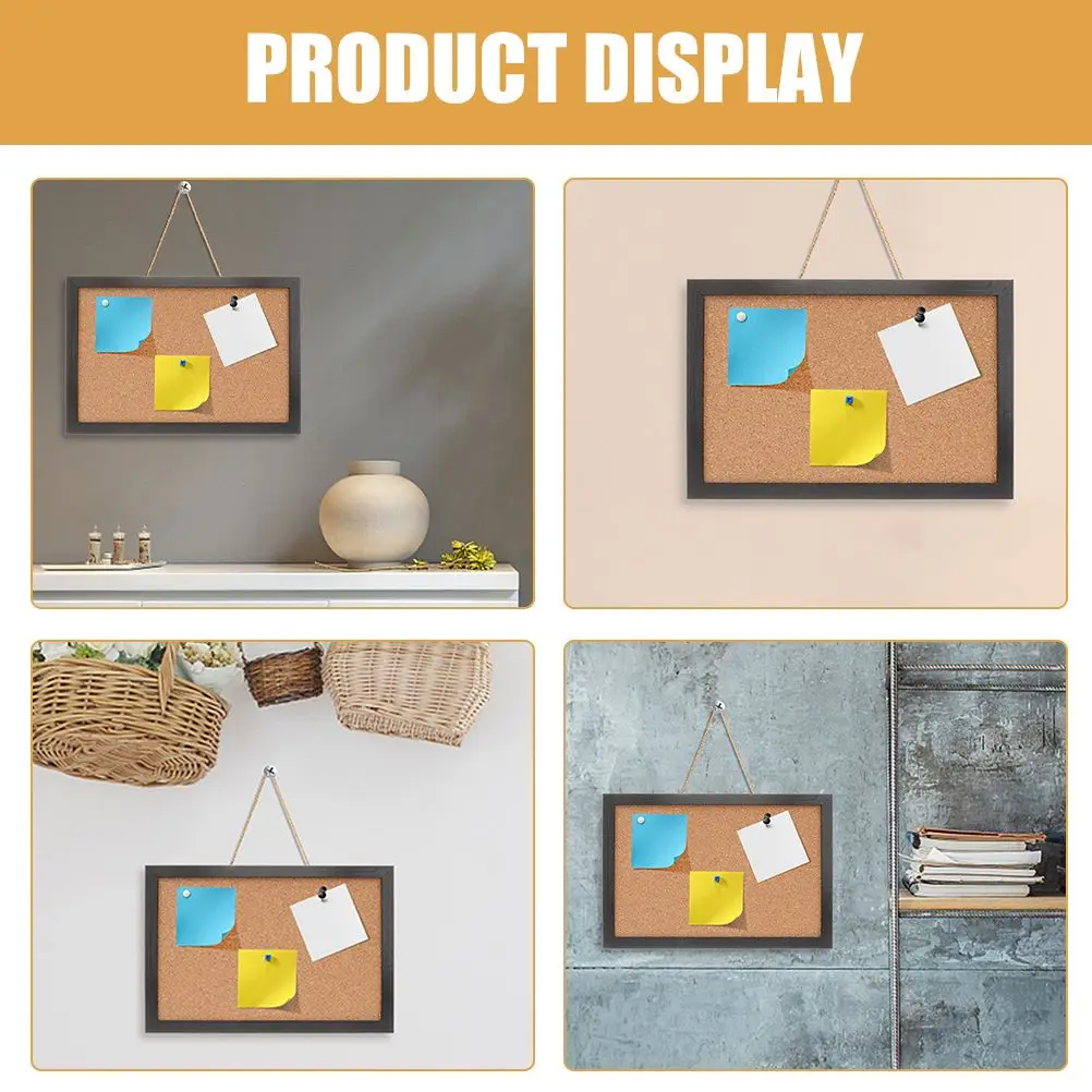 บ้านไร่สไตล์ Bulletin Board ภาพผนังตกแต่ง Memo Board สําหรับ Home Office หัตถกรรมไม้ Pin Notes ภาพ