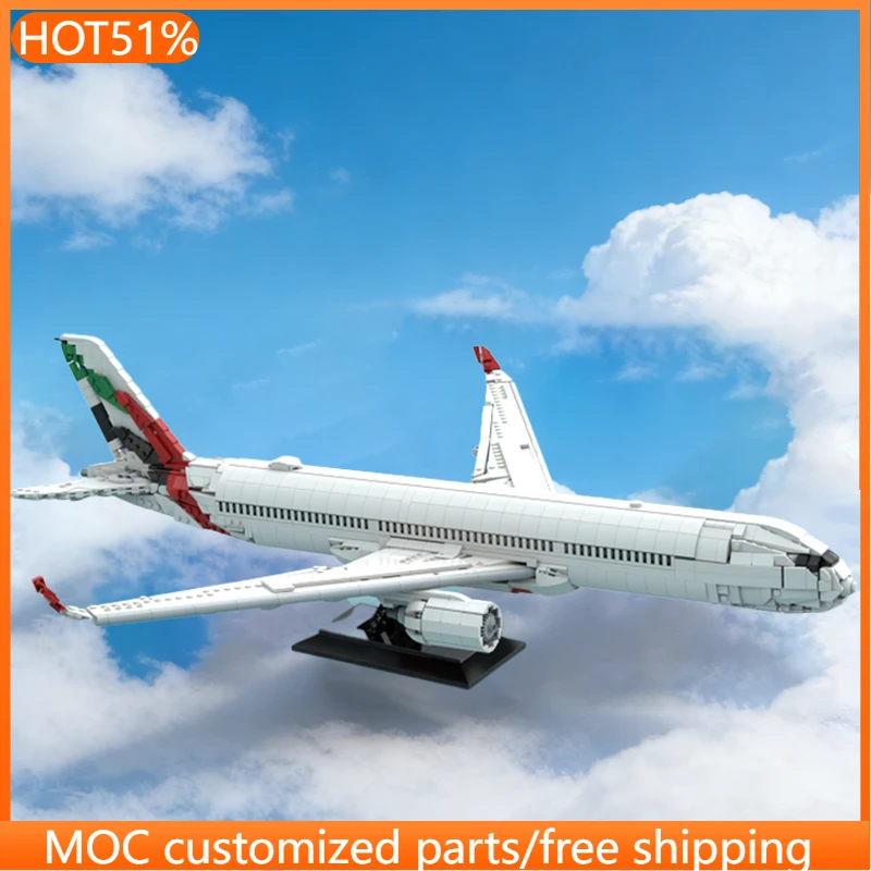 

2690 деталей: Конструктор самолета Airbus A350-900 MOC, модульный, технологичный, для самостоятельной сборки, модель для детей, подарок на день рождения