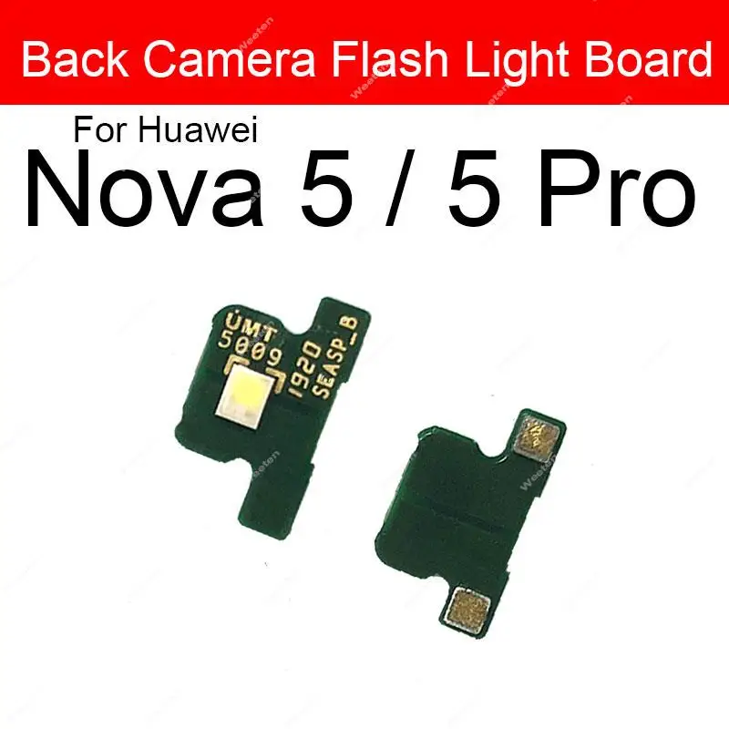 For Huawei Nova 5 5i 5T 5 Pro 6 7 7 Pro Flashlight Small Board Rear Back Camera Flash Light Board FlashLight Flex Cable Parts