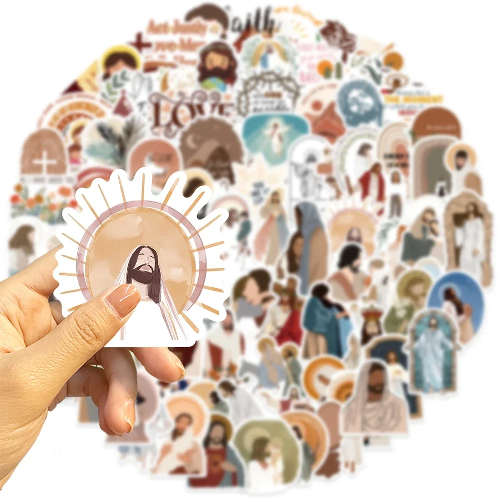 10/30/50/102PCS Jesus Abbe Christian Religion Stickers Encouragement Graffiti Notebook Laptop Luggage Car Wall Decals DIY Toys
