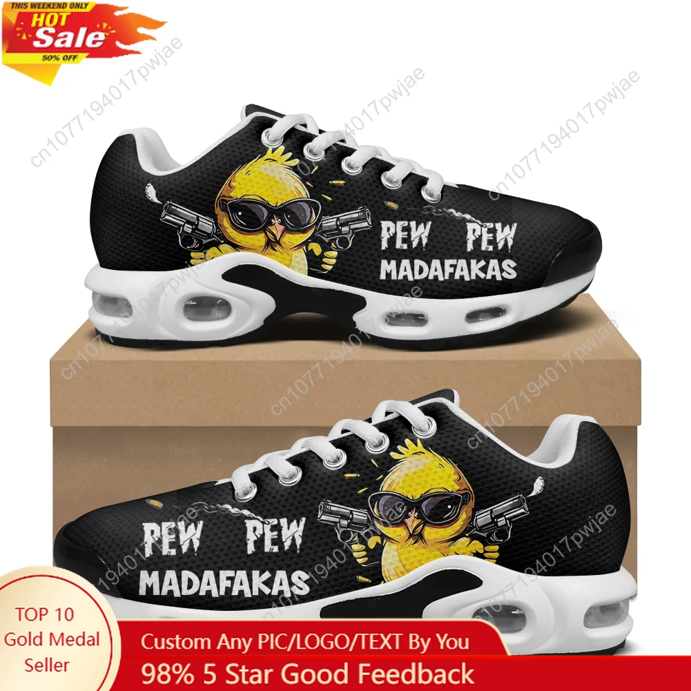 

Pew Pew Madafakas Fun Pattern Air Cushion Sneakers Mens Womens Hiking Running Casual Shoes Mountain Climbing Shoes Custom Shoes