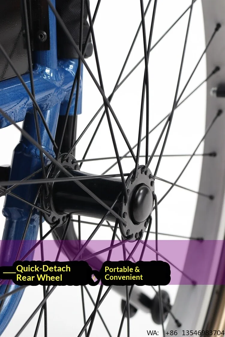 Aluminum Alloy Manual Large-Wheel Sports Acrobatics Wheelchair High-End Lightweight Customized Dance-Style Manual Power view 4