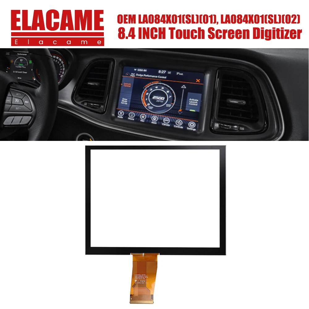 

LA084X01(SL)(01)(02)New Uconnect 8.4 Inch LCD Touch Screen Digitizer For Dodge Challenger Charger Durango Radios GPS Navigation