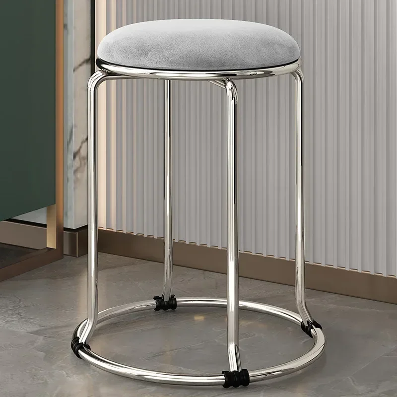 Velvet Bar Chair Kitchen Lounge Salon Table Office Luxury Round Stool Chair Bathroom Lounge Style Nordic Furniture