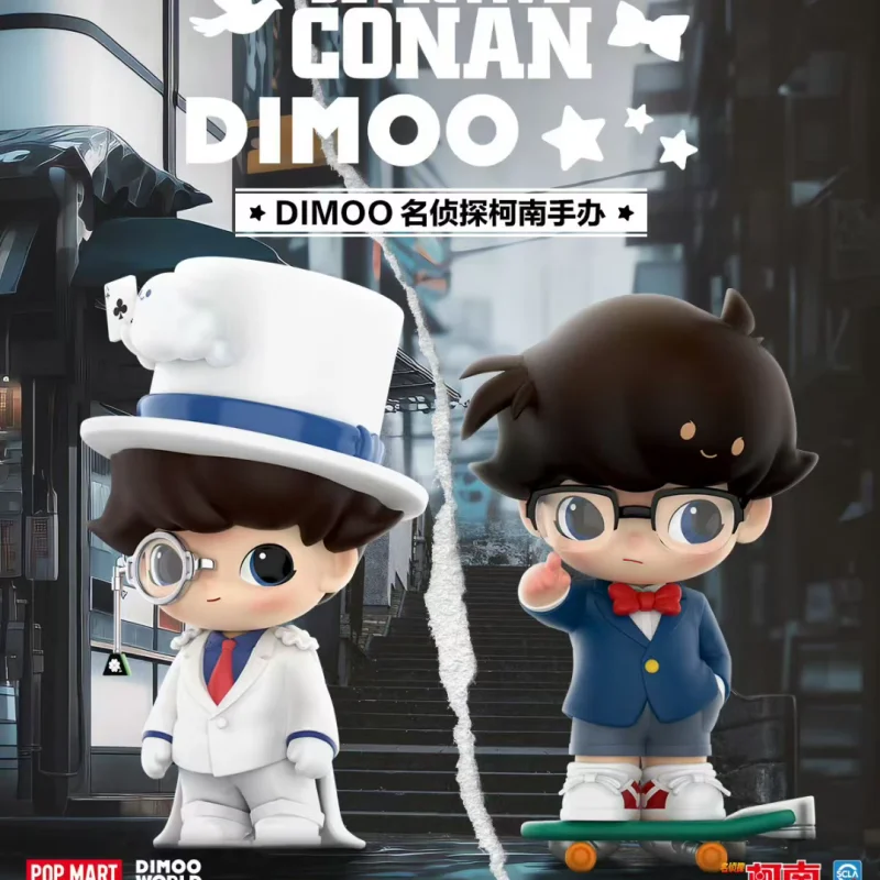 Genuine Detective Conan Cartoon Kaitou Kiddo & Conan Edogawa Anime Figur Modle Pvc Collectible Ornament Room Statue Style Gifts