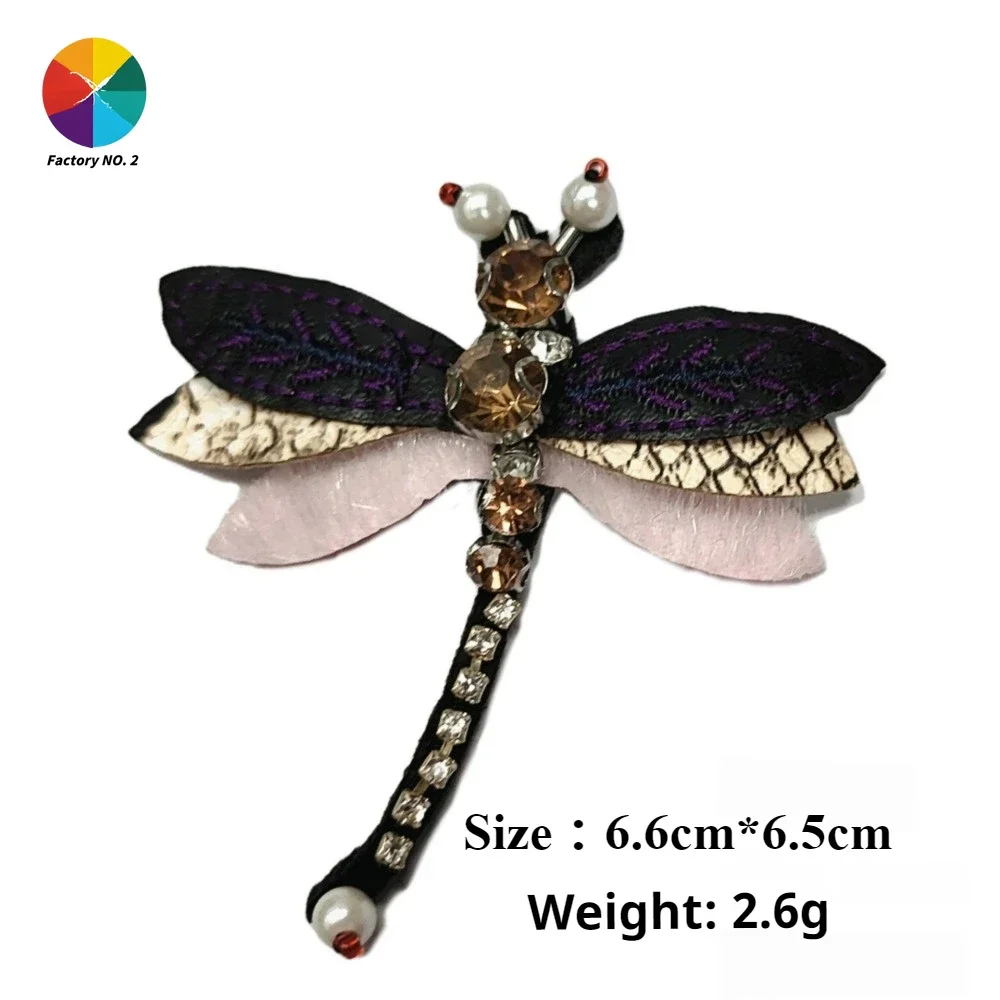 الشركة المصنعة الخرز أحجار الراين DIY الحشرات النحل اليعسوب الماس الزهور ملصقات القماش، القبعات أكياس الأحذية الجوارب الزخرفية #3