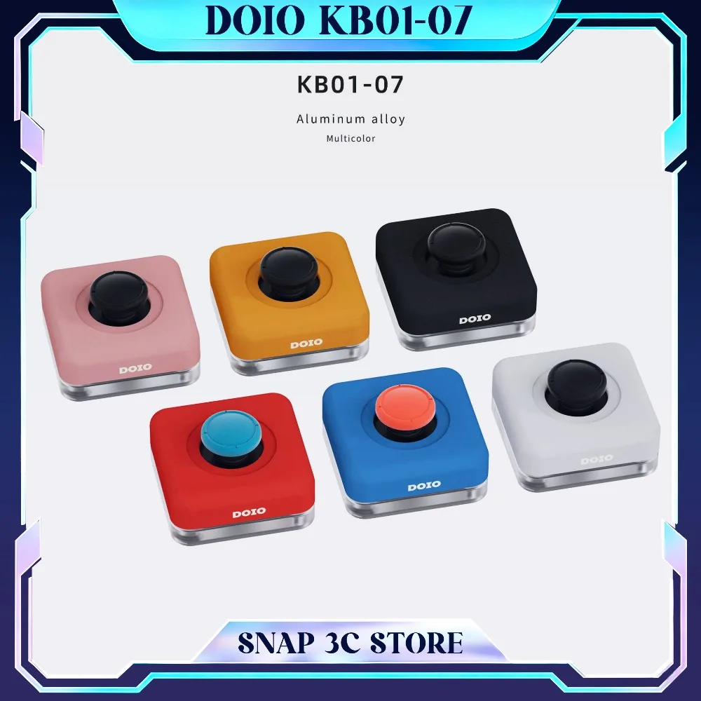 DOIO KB01-07 External Computer Power Button Aluminum Alloy Switch Desktop Remote Boot Switch with Indicator Lamp Gamer Gift
