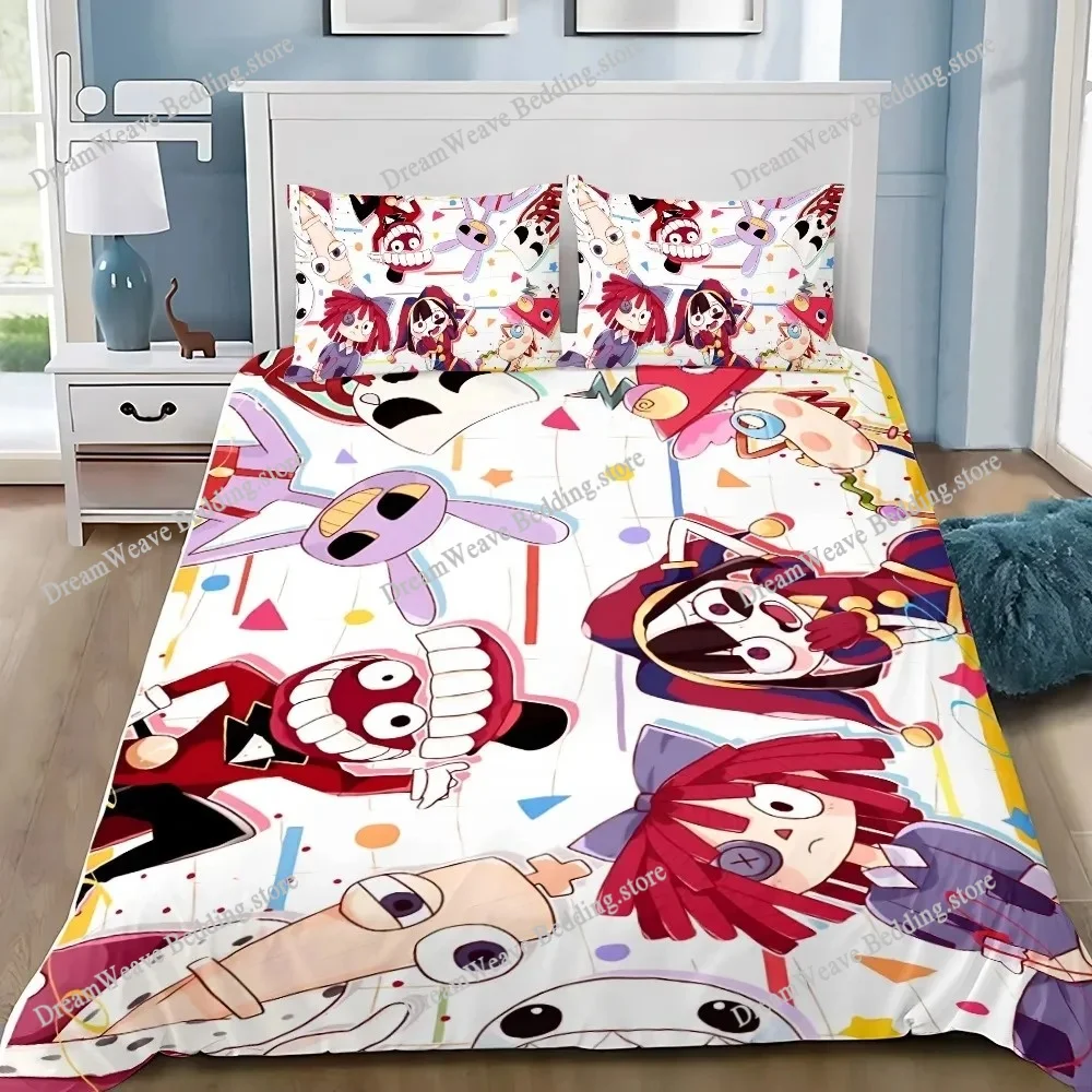 

Duvet Cover Pillowcase Bedding Set The Amazing Digital Circus Adult BoyGirl Bedroom Decoration Children Single Double Large Size