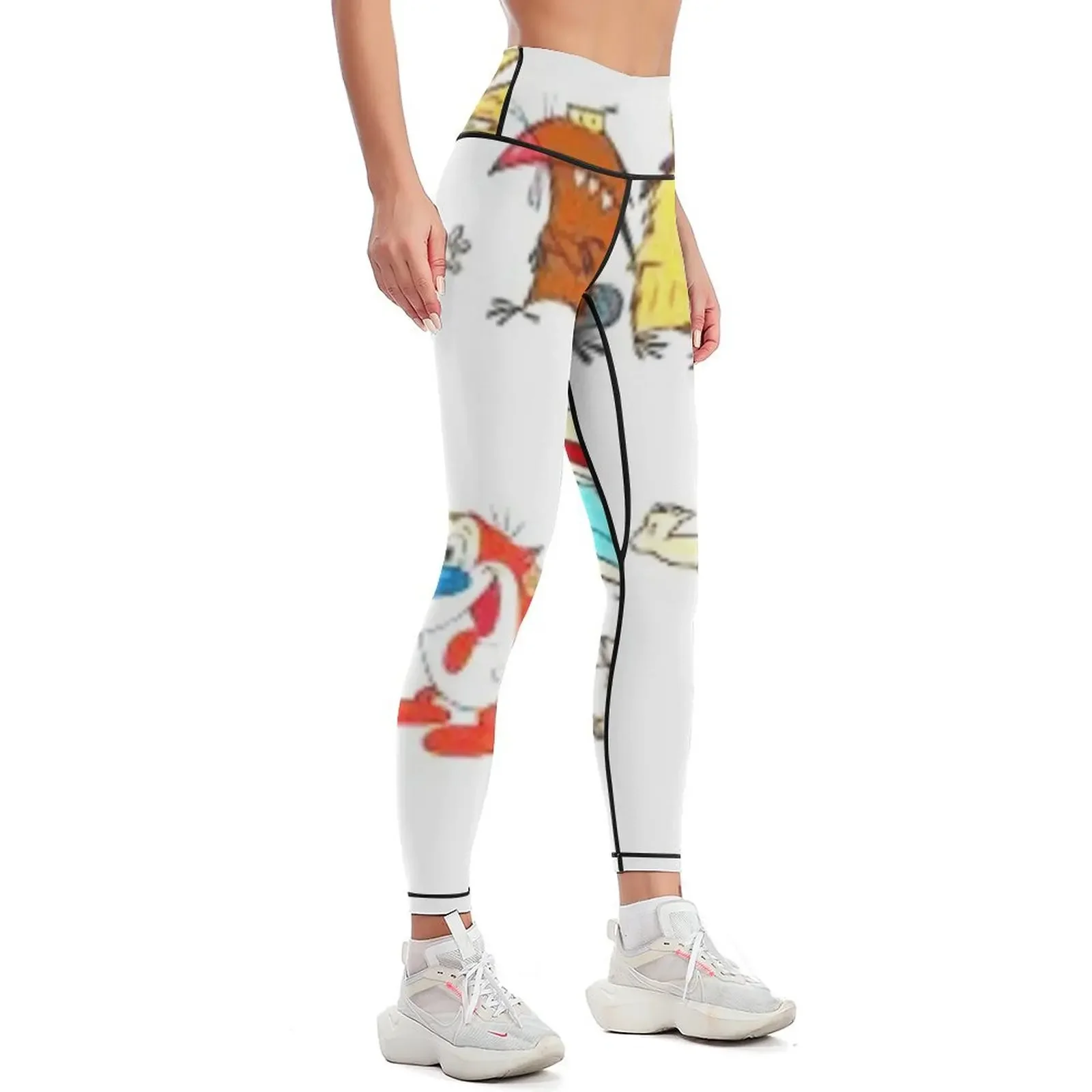 Copy of Classic Nicktoons Hanging On Stoop Leggings legging gym Women's sports Womens Leggings