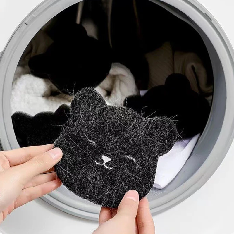 2 juegos de removedores de pelo para mascotas, esponja adhesiva lavable a máquina, reutilizable, apta para lavadora y secadora, color negro.