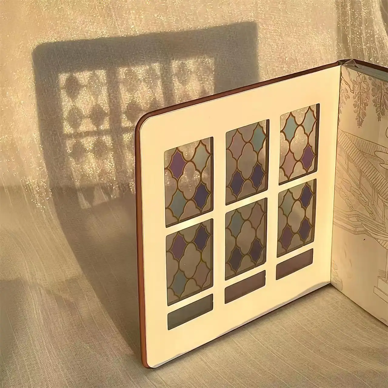 Featured Creativity Flower Window Light and Shadow Notebook Mandarin Duck Hall Merchandise Blank Handbook Souvenir Gift Diary