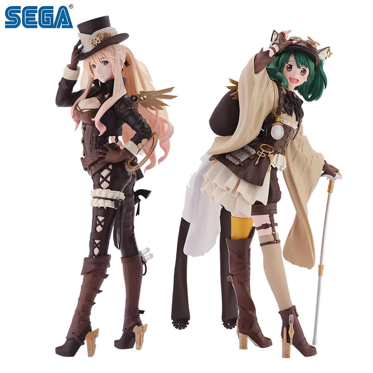 Original SEGA FiGURiZM Sheryl Nome y Ranka Lee (Oshare Macross Revolution Ver.) (Macross Frontier) Figura de acción de anime Modelo de juguete
