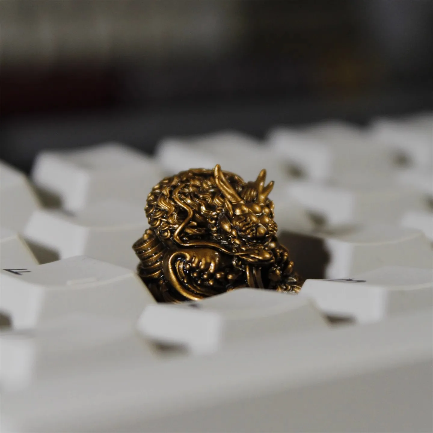 Teclas de dragão chinês, resina personalizada, faça você mesmo, artesanal, criatividade original, para ornamento de teclado mecânico