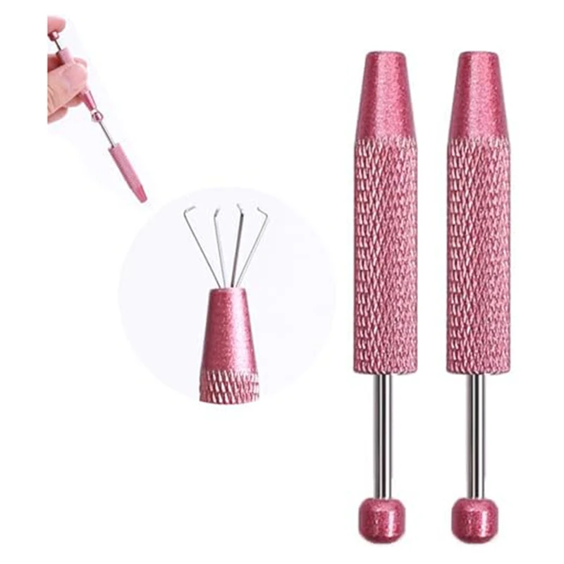 Caneta assistente de piercing, ferramenta de captação de bola de piercing, pinça de garra de diamante, ferramenta de captação de joalheiro de 4 garras, ferramentas de piercing