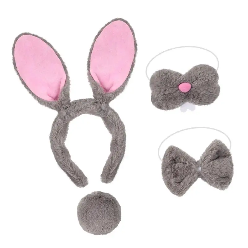 652F 4PCS Bunnies Acessórios fantasias Costumo cosplay Halloween para mulheres