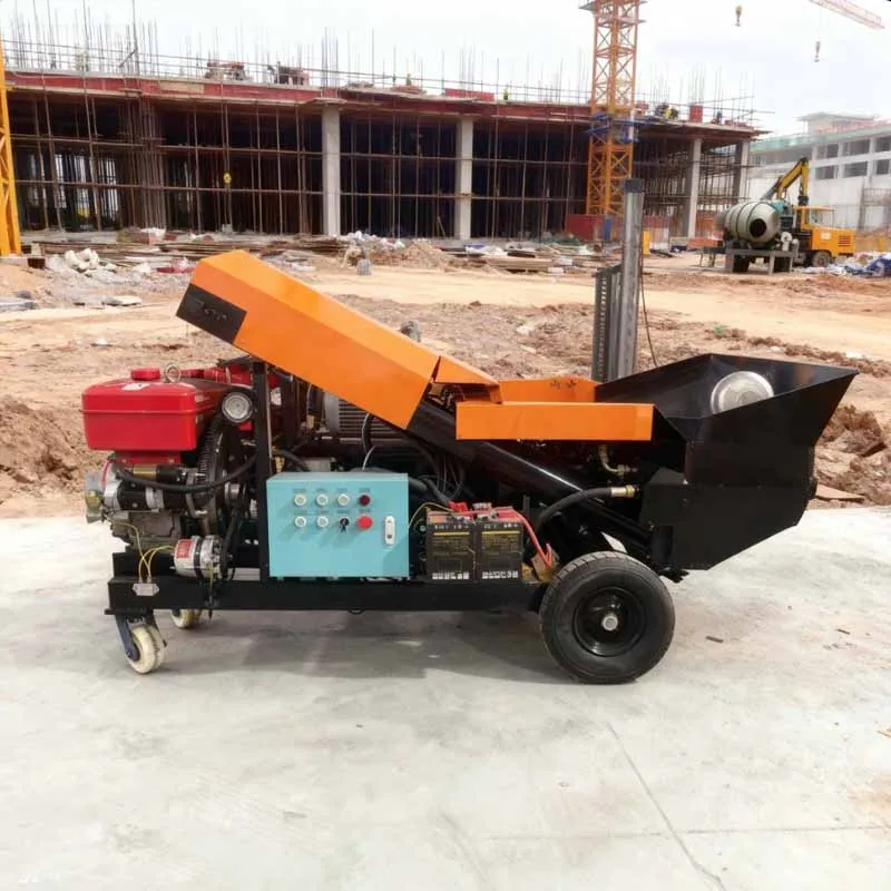 Versatile Diesel-Powered Delivery Pump, Single-Cylinder Vertical Transport 10-20m, for Various Concrete Applications.
