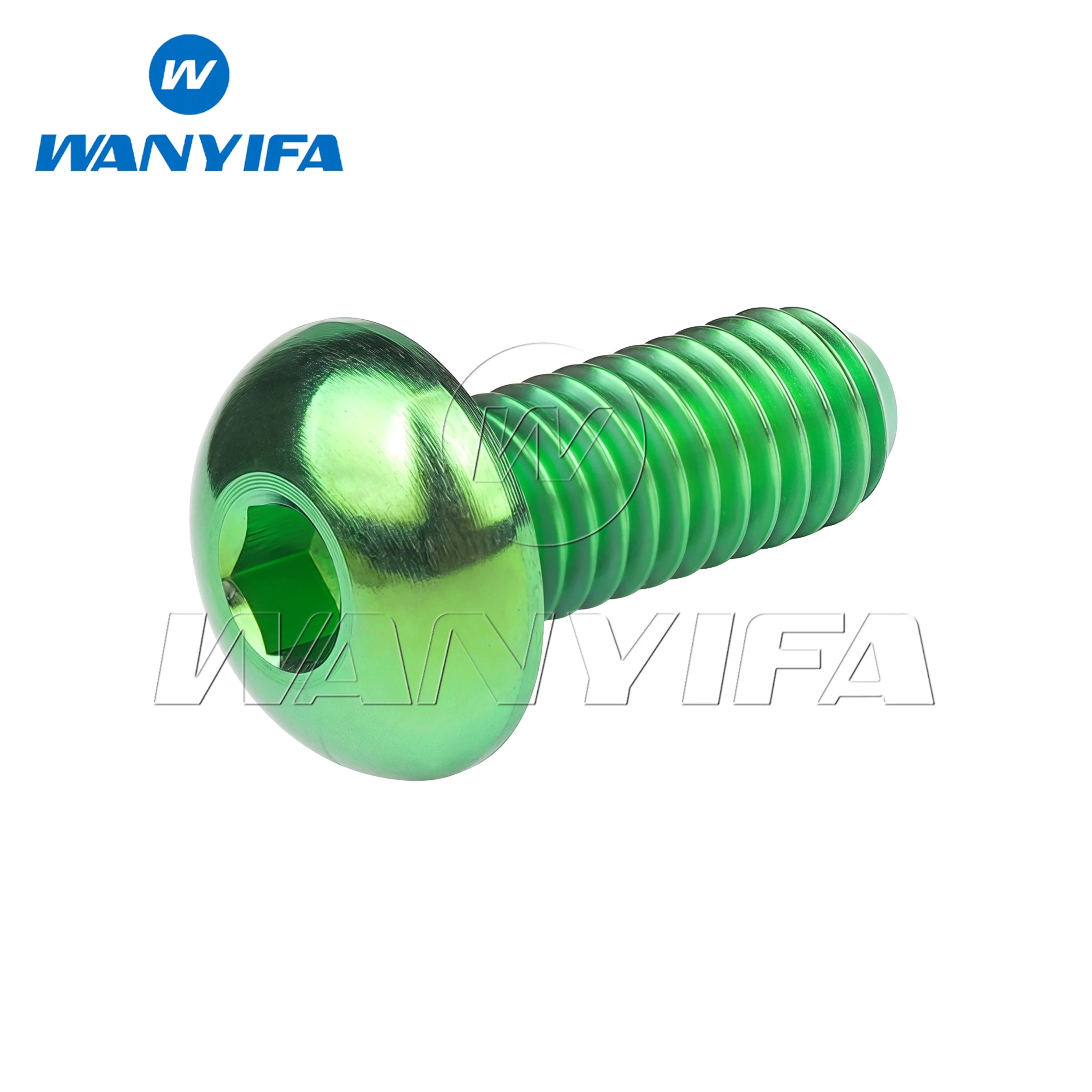 Wanyifa Titanium Bolt M4x6 8 10 12 15 20mm Button Allen Key Umbrella Head TI ScrewS for Bicycle