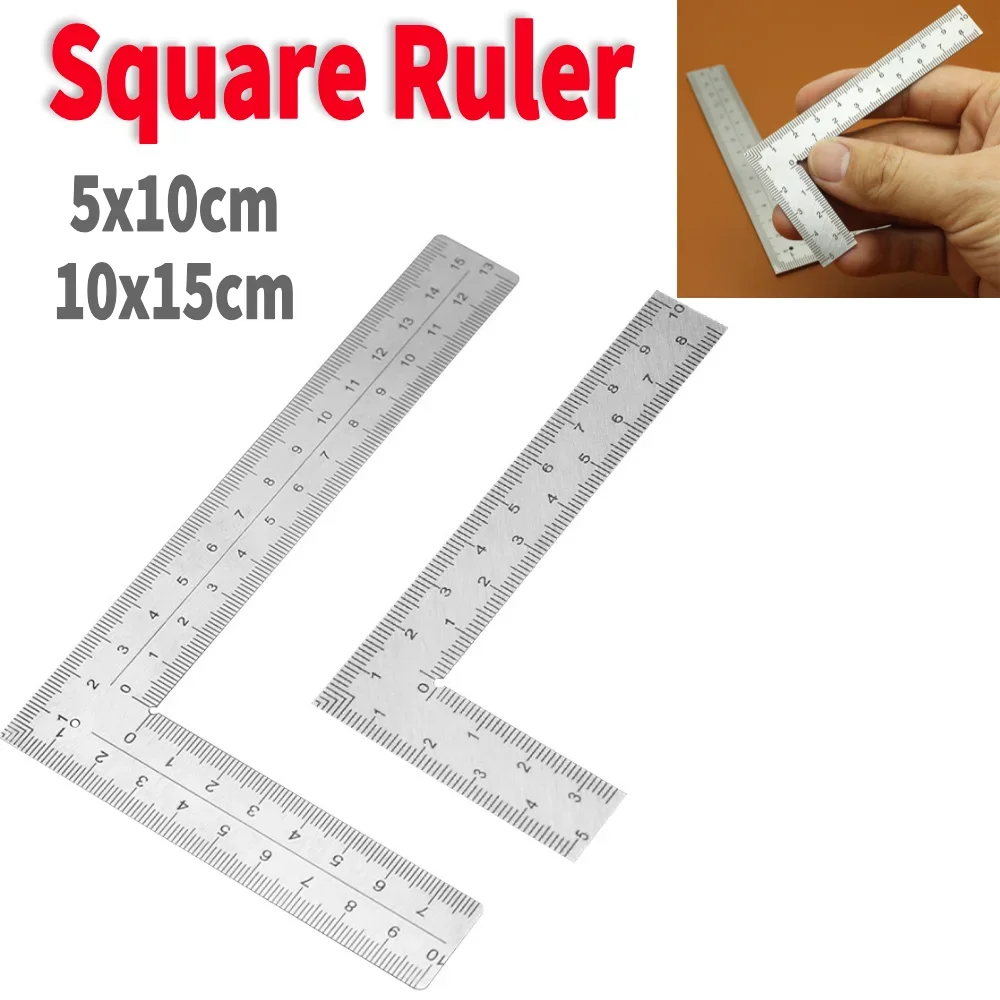 Mini L Square Ruler Measuring Layout Tool Stainless Steel Square L Shape Ruler Precision For Building Framing Gauges