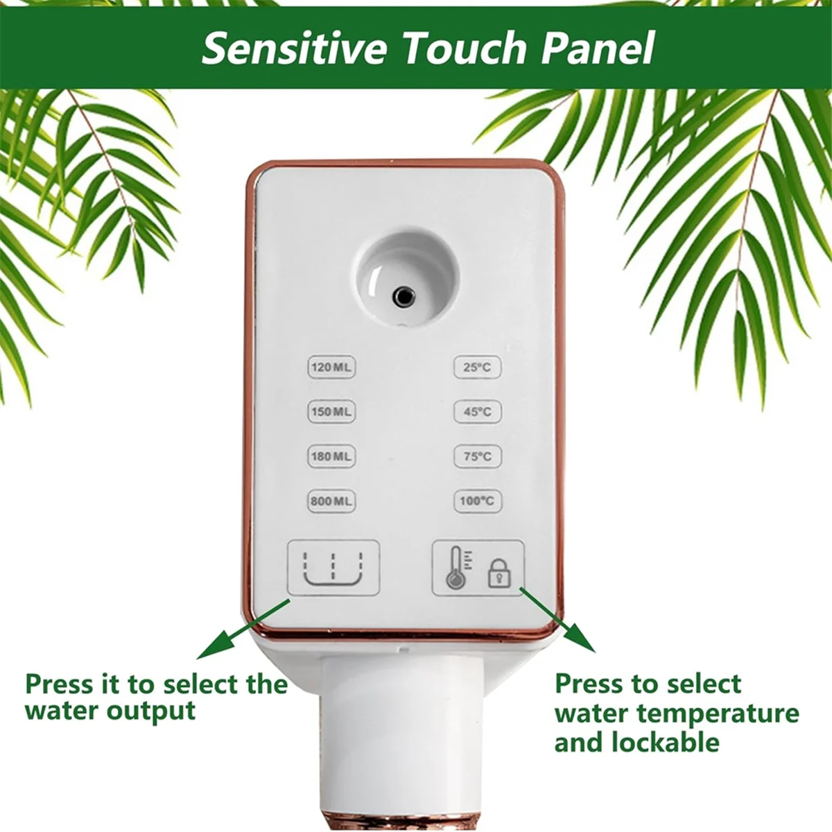 New Instant Hot Water Dispenser,Portable Hot Water Dispenser for Making Tea, Instant Coffee, LED Touch Display EU Plug