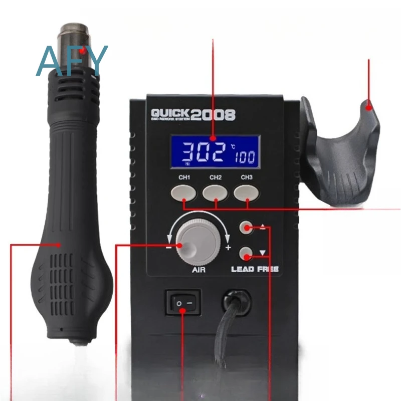 High-power Cyclone Dismantling and Welding Table for Smartphone Repair Tools Intelligent Heat Gun for Mobile Phone
