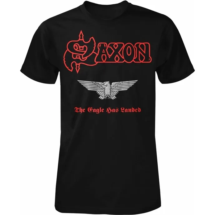Top Saxon Band Graphic Cotton T-shirt Unisex Short Sleeve Fashion Brand Tee Luxury Casual Vintage Tees