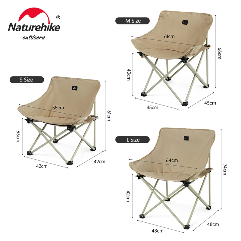 Naturehike Star T01 Gathered Moon Chair Outdoor Camping Hiking Folding Chairs Portable Beach Lounger Fishing Picnic Equipment