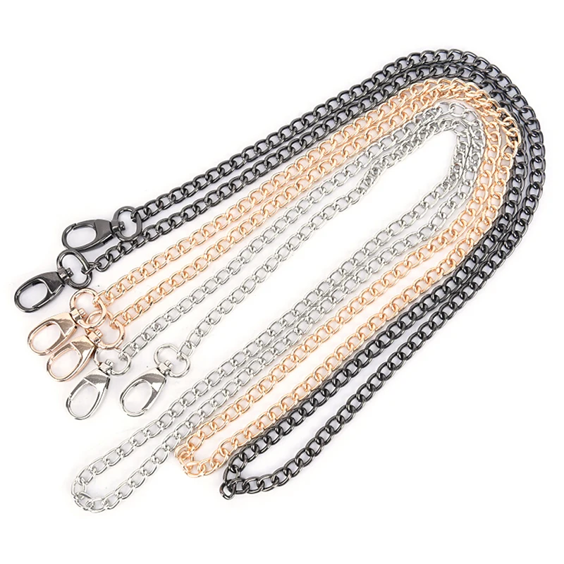 1PCS 100cm Long Purse Chain Strap Extended Metal Chain Strap For Bags Detachable Replacement DIY Handles Crossbody Accessories