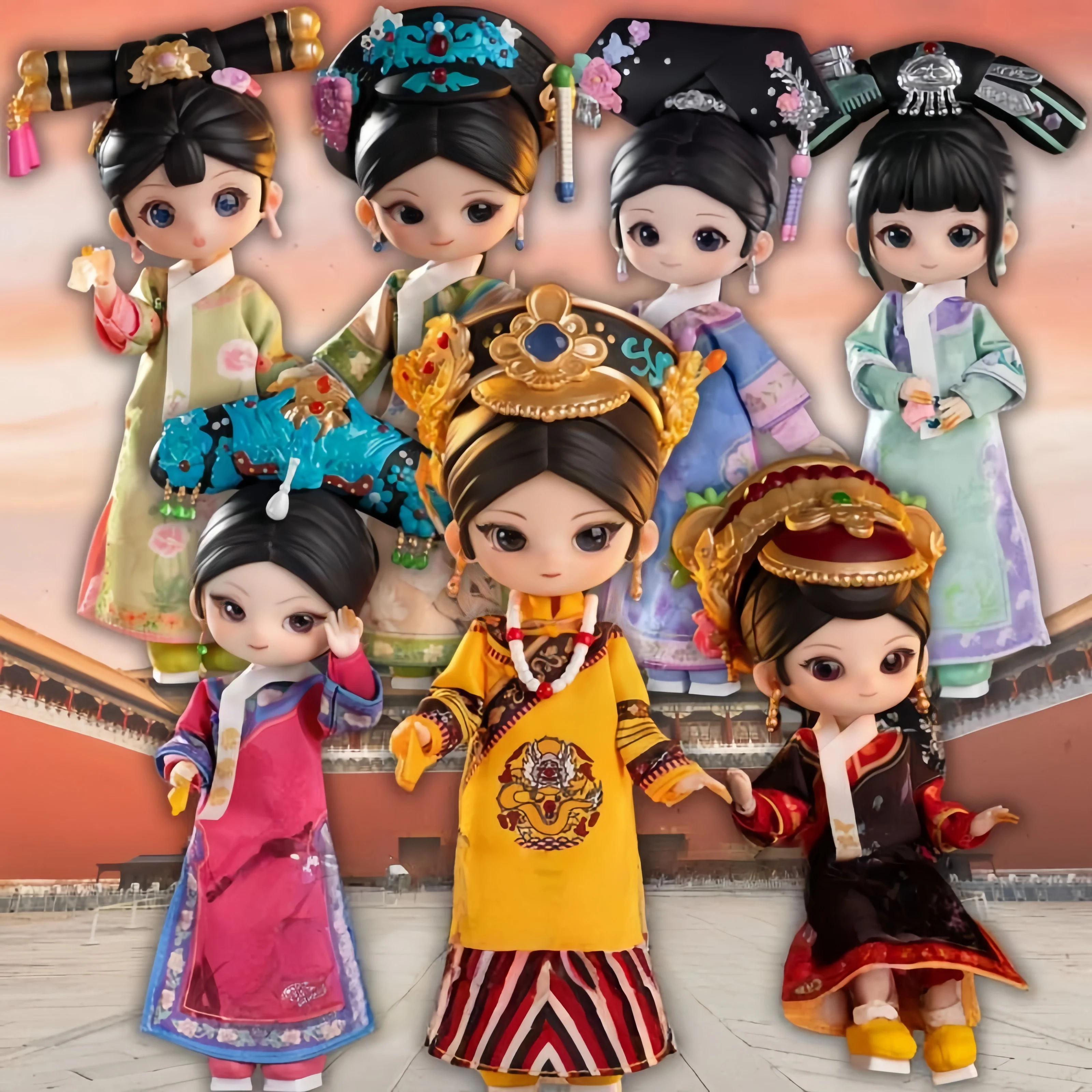 

В наличии Simontoys Zhen Huan Empresses Series слепая коробка Caixa Caja куклы Mystery Box подарок аниме фигурка детские игрушки
