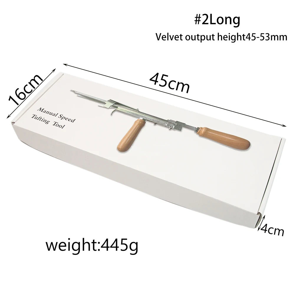 

Набор для изготовления ковров из нержавеющей стали, ручной инструмент для тафтинга, простая в использовании, удобная деревянная ручка, идеально подходит для любителей рукоделия