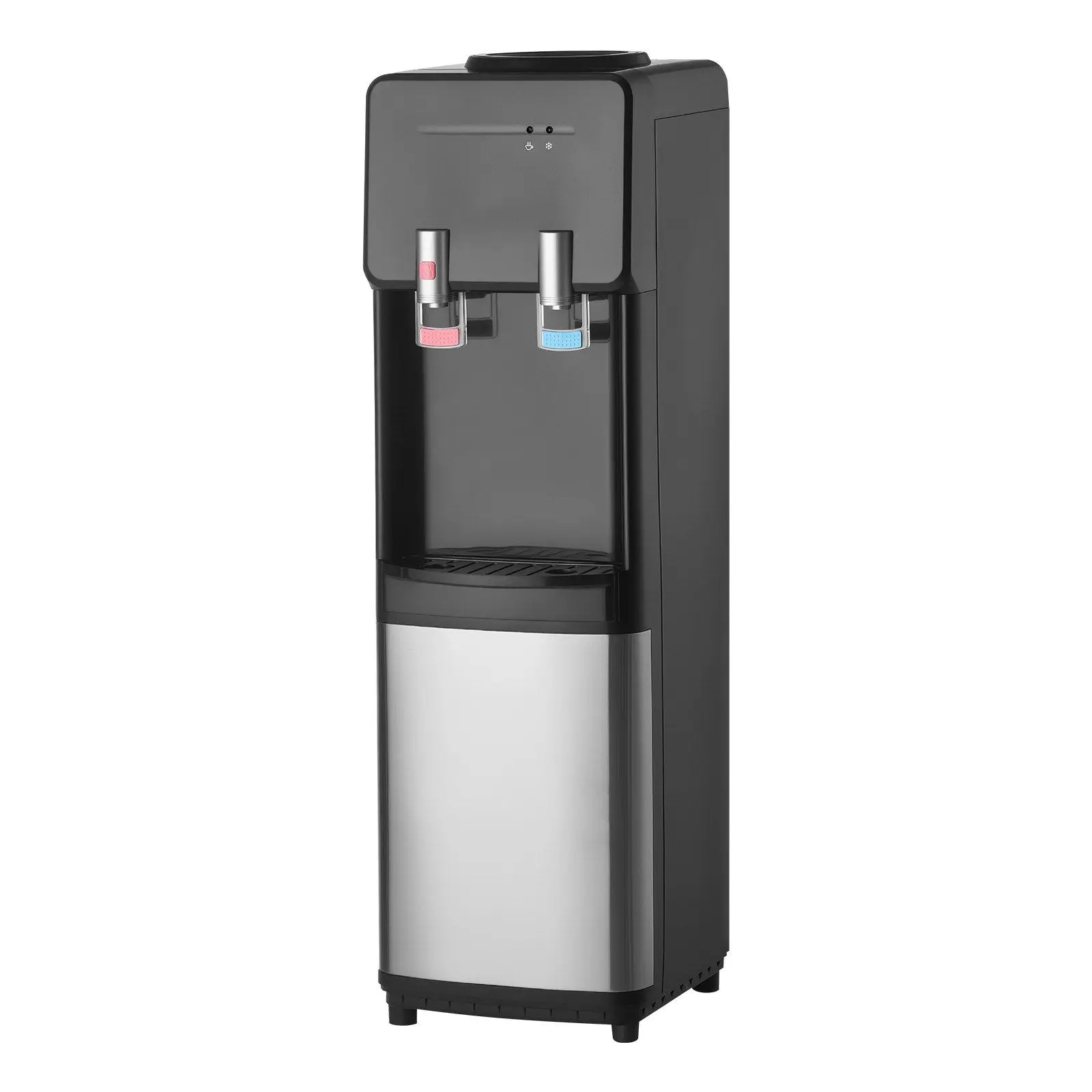Top Loading Water Cooler Dispenser, Hot and Cold for 3 or 5 Gallons Bottles, Sturdy Stainless Steel Child Security Lock, Ideal