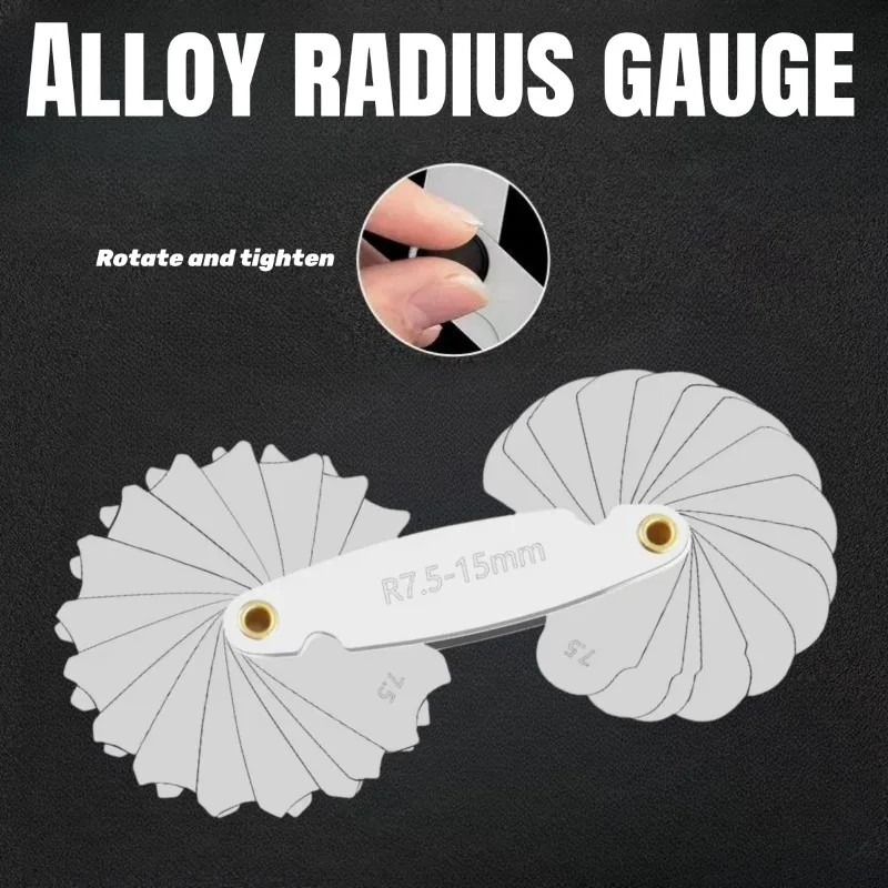عالية الدقة نصف القطر قالب R مقياس R7.5-15 الشعاع غيج لوحة فيليه قياس الخارجية الداخلية مقعر محدب قوس أدوات قياس