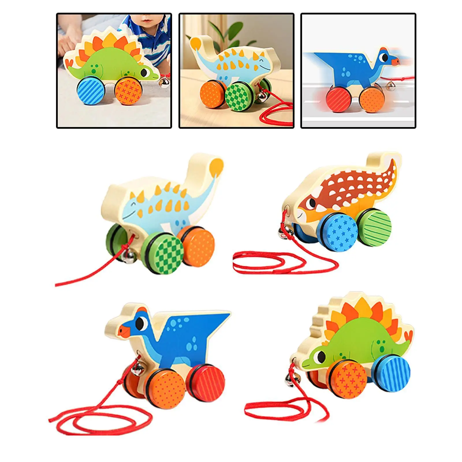 Push Pull Toy Early Development Educational Toy Interactive Walking Wooden Toy for Children Toddlers Kids 1 Year Olds Boys Girls