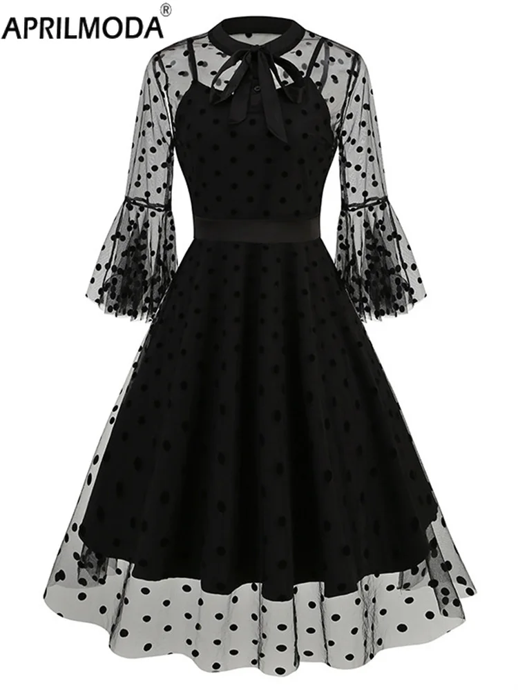 Vintage Mesh Embroidery Patchwork 2pcs Women's Dress Ruffle Multi Layer Half Sleeve Gothic Steampunk Costume Cosplay Party Dress