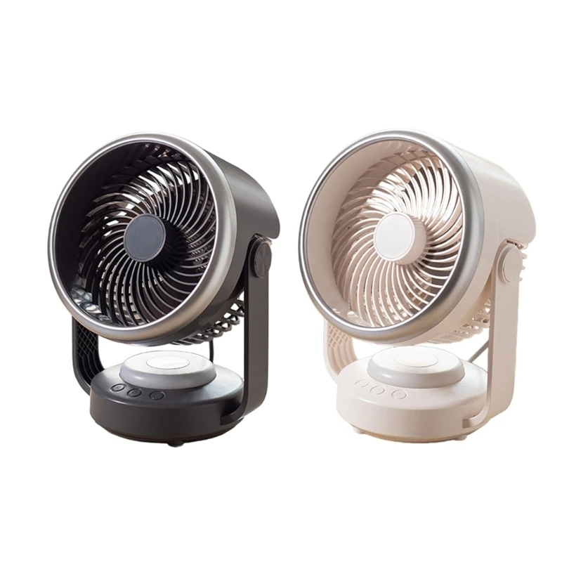 Desk Fan Air Circulators with 2 Gear LED Table Fan Quiet Operating Fan For Bedroom Electric Desktop Fan 4 Speed