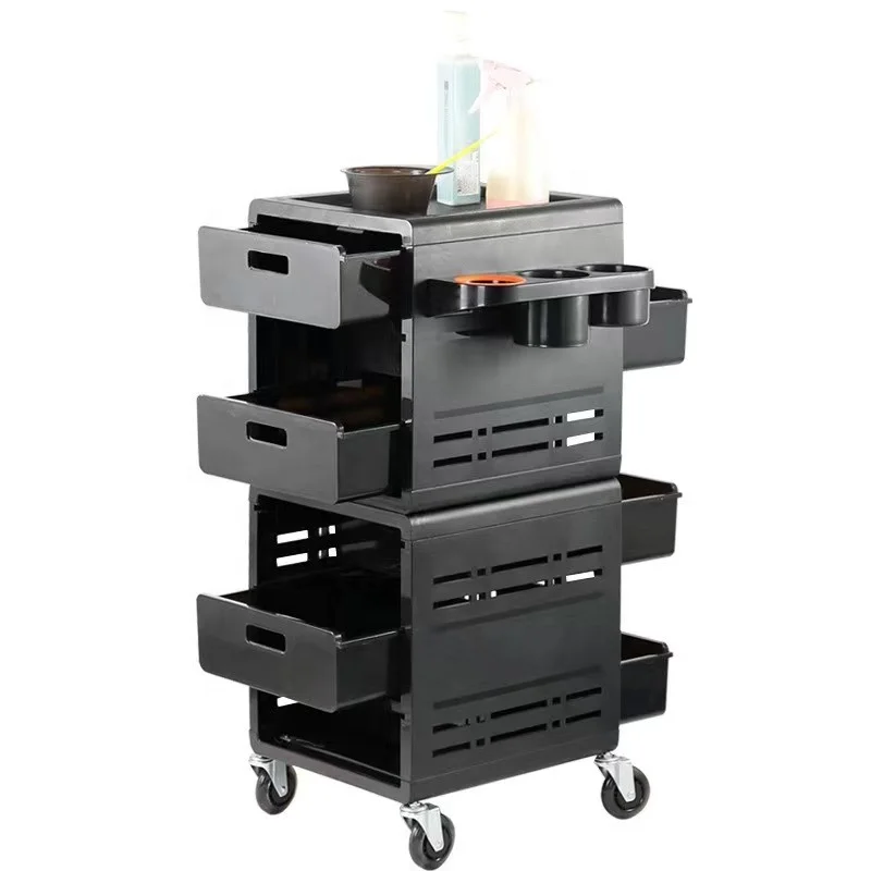 Hairdresser Equip Black Salon Furniture Salon Equipment Trolly For Salon Beauty Trolley