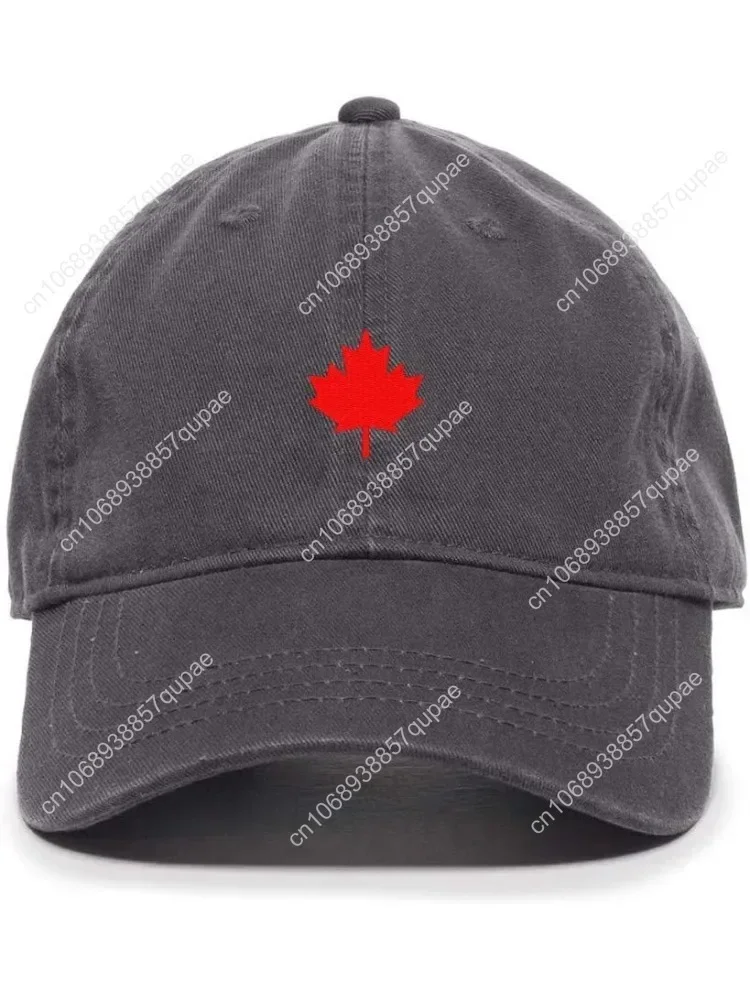 

Canada Flag Red Maple Leaf Baseball Cap Embroidered Cotton Adjustable Dad Hat
