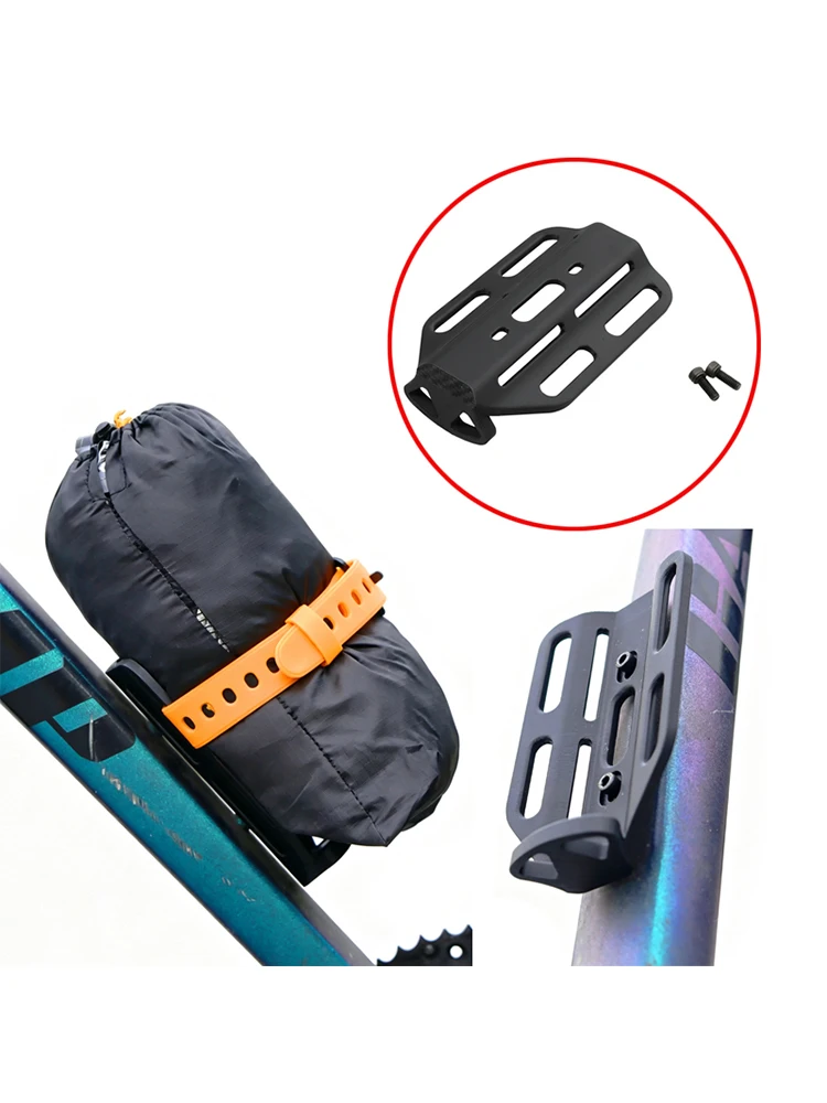 AliExpress YUENHOANG 1PCS For Gravel Road Bike Down‑Tube Mounted Cargo‑Cage Bracket 3D‑Printed Bikepacking/Bottle Holder Carbon‑Textured Mount Plate