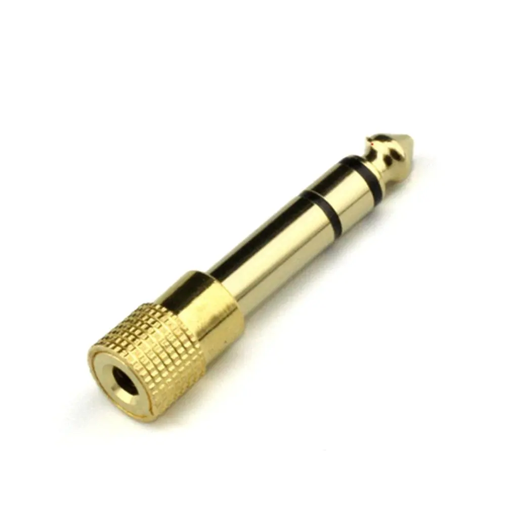 1PC 6.5MM Male to 3.5MM Female Jack Plug Audio Headset Mic Guitar Recording Adapter 6.5 3.5 Converter Aux Cable Gold Plated