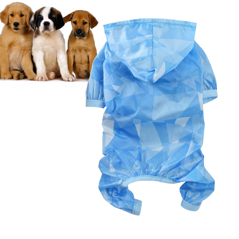 

Summer Fashion Cool Pet Clothes Thin Sun Protection Clothing for Dog Jumpsuit Puppy Pet Costume Hooded Sunscreen Apparel - Size