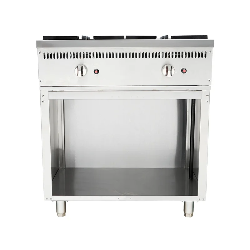 Commercial multi-stove gas stove Electronic ignition with oven Independent fire control Stainless steel Oden