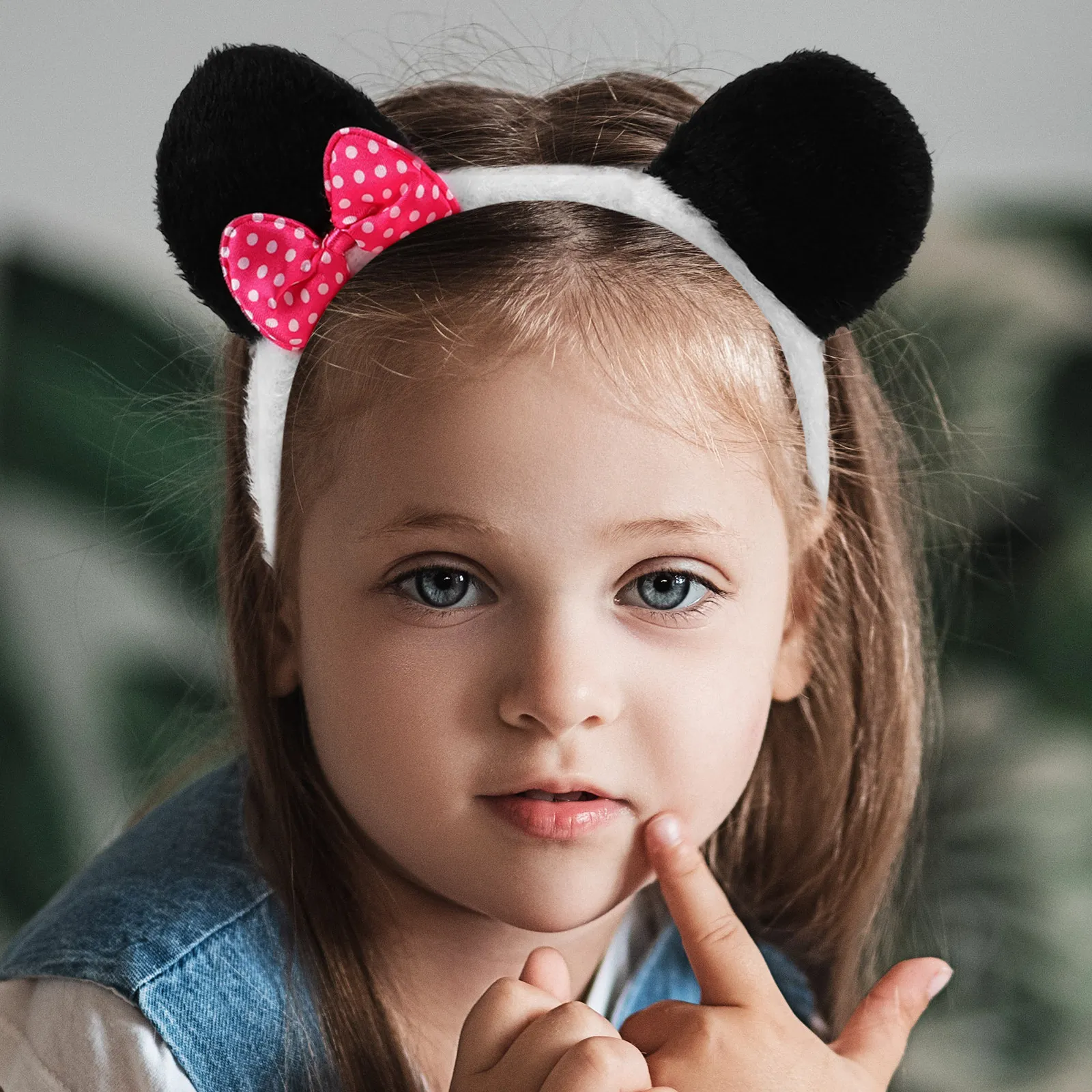 2 sets Panda-kostuumaccessoires Set hoofdband strikje staart voor rollenspel themafeesten Panda haaraccessoires